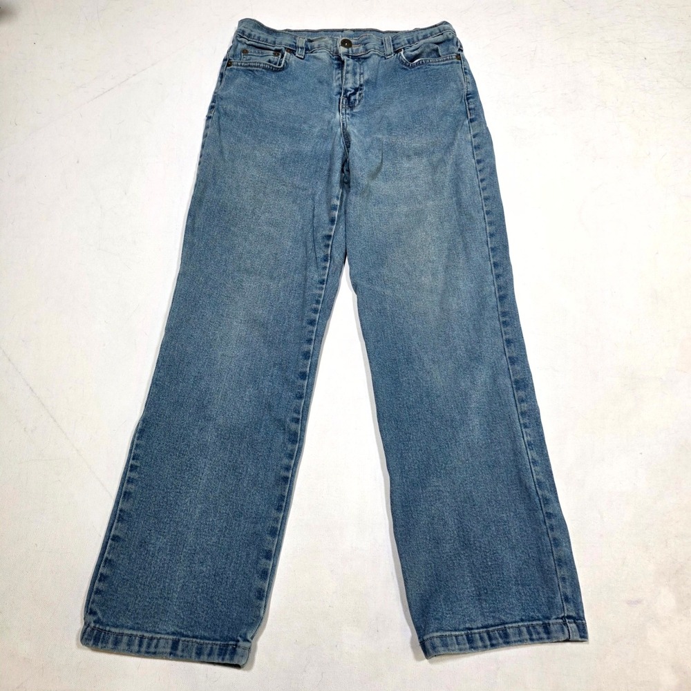 Style & Co Jeans Womens 8P Blue Straight Leg Mid Rise Stretch Denim Petite